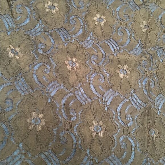 Final Price | Navy and Black Lace Overlay Pencil Ruffle Skirt - Picture 4 of 4